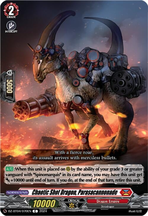 Chaotic Shot Dragon Parasacannonade (4070) [DZ-BT04] - Cardfight Vanguard Single