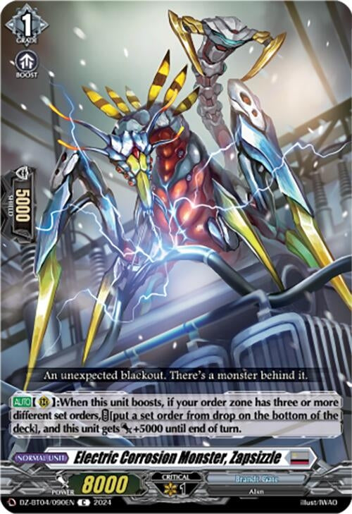 Electric Corrosion Monster Zapsizzle (4090) [DZ-BT04] - Cardfight Vanguard Single