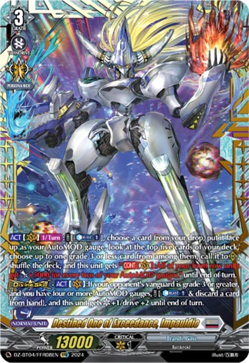 Destined One of Exceedance Impauldio (FFR) (408) [DZ-BT04] - Cardfight Vanguard Single