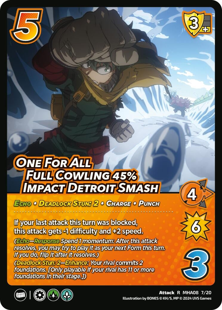 One For All Full Cowling 45% Impact Detroit Smash (8720) [DHA] - UniVersus Single