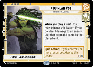 Quinlan Vos - Sticking the Landing (18) (TOR) - Star Wars: Unlimited Single