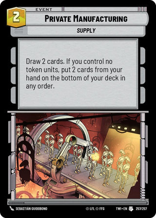 Private Manufacturing (257) (TOR) - Star Wars: Unlimited Single
