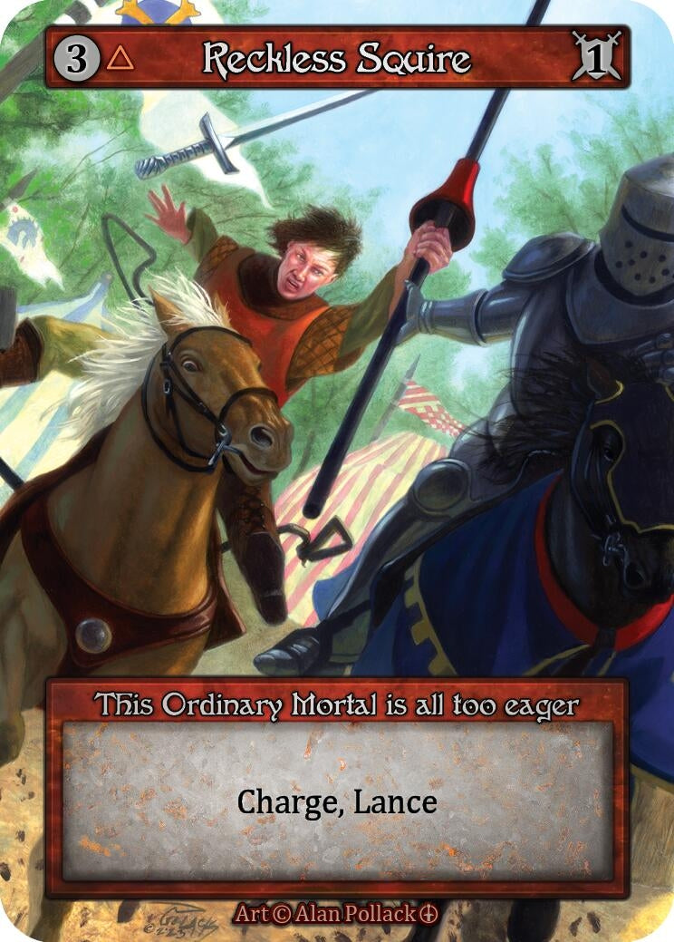Reckless Squire [ART] - Sorcery: Contested Realm Single
