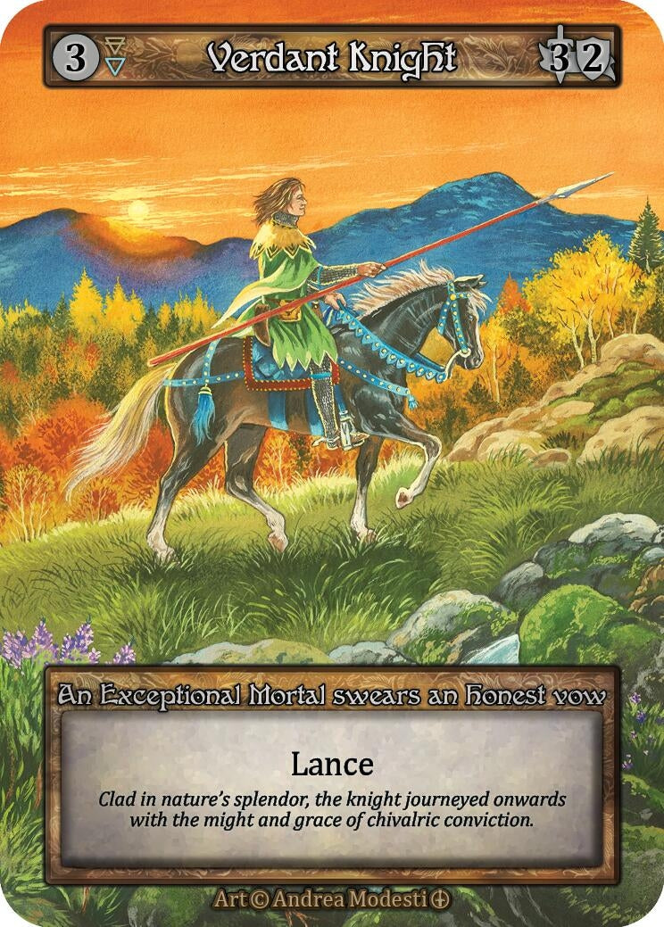 Verdant Knight [ART] - Sorcery: Contested Realm Single