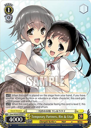 Temporary Partners Rin & Utai (2029) [G**] - Weiss Schwarz Single