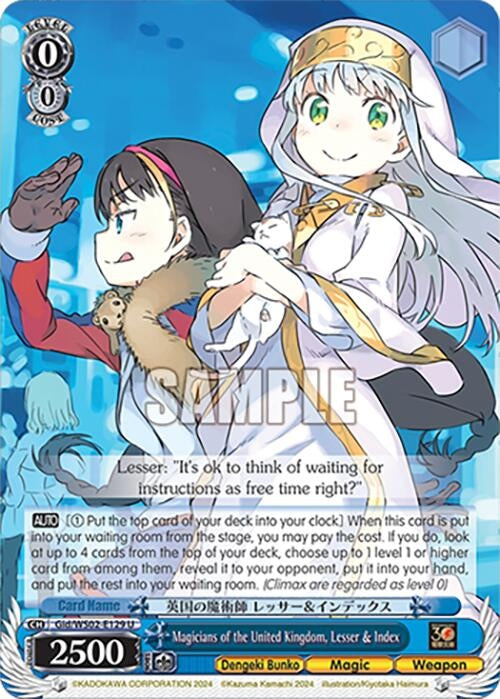 Magicians of the United Kingdom Lesser & Index (2129) [G**] - Weiss Schwarz Single