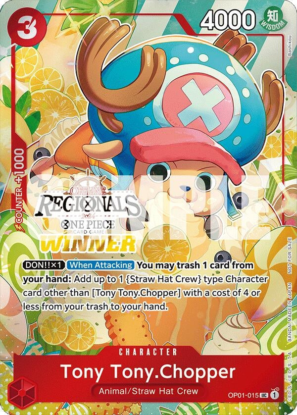 Tony Tony.Chopper (Offline Regional 2024 Vol. 3) [Winner] (1015) (OP-PR) - One Piece Card Game Single