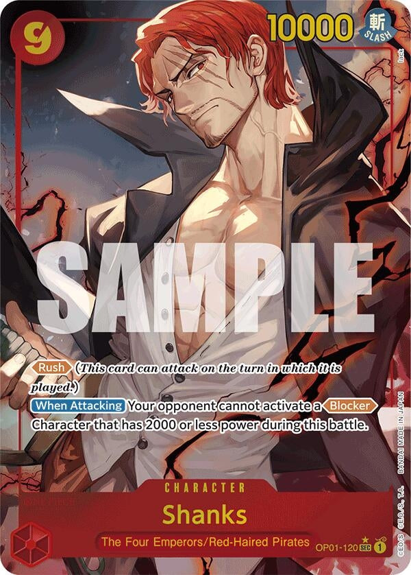 Shanks (Alternate Art) (1120) (PRB-01) - One Piece Card Game Single