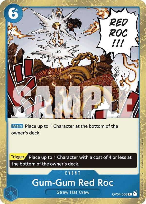 Gum-Gum Red Roc (Alternate Art) (4056) (PRB-01) - One Piece Card Game Single