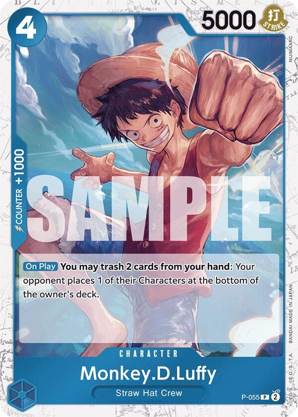 Monkey.D.Luffy (P-055) (Alternate Art) (55) (PRB-01) - One Piece Card Game Single