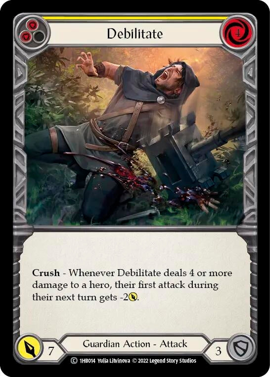 Debilitate (Yellow) (1) - Flesh and Blood TCG Single