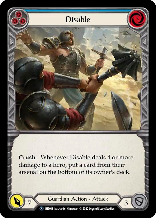 Disable (Blue) (1) - Flesh and Blood TCG Single