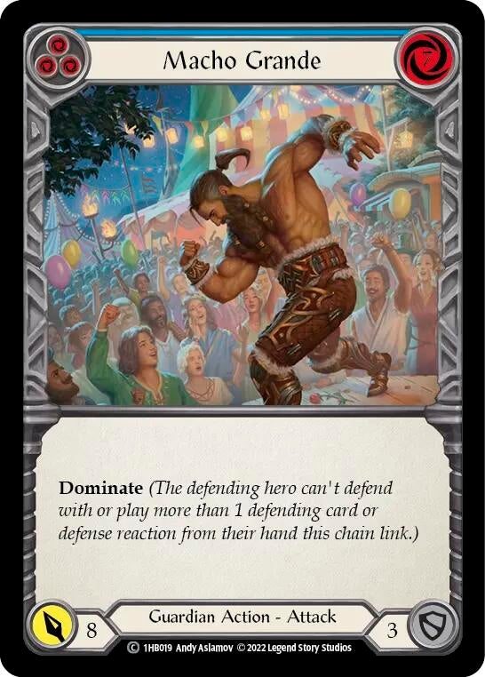 Macho Grande (Blue) (1) - Flesh and Blood TCG Single