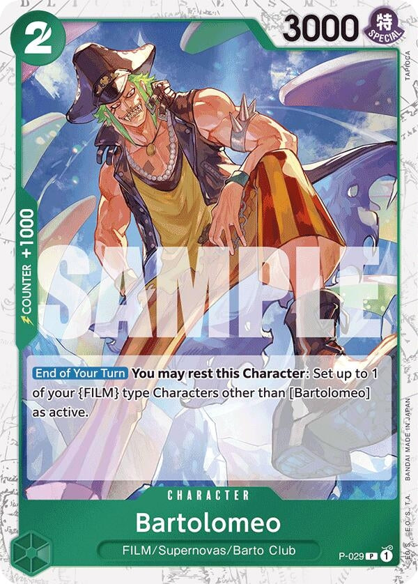 Bartolomeo (P-029) (Alternate Art) (29) (PRB-01) - One Piece Card Game Single
