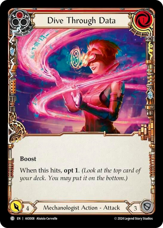 Dive Through Data (Red) (8) [ADD] - Flesh and Blood TCG Single