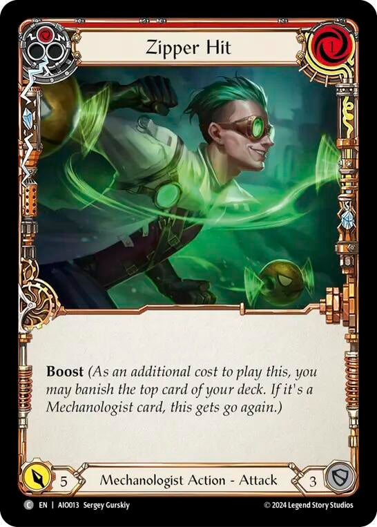 Zipper Hit (Red) (13) [ADD] - Flesh and Blood TCG Single