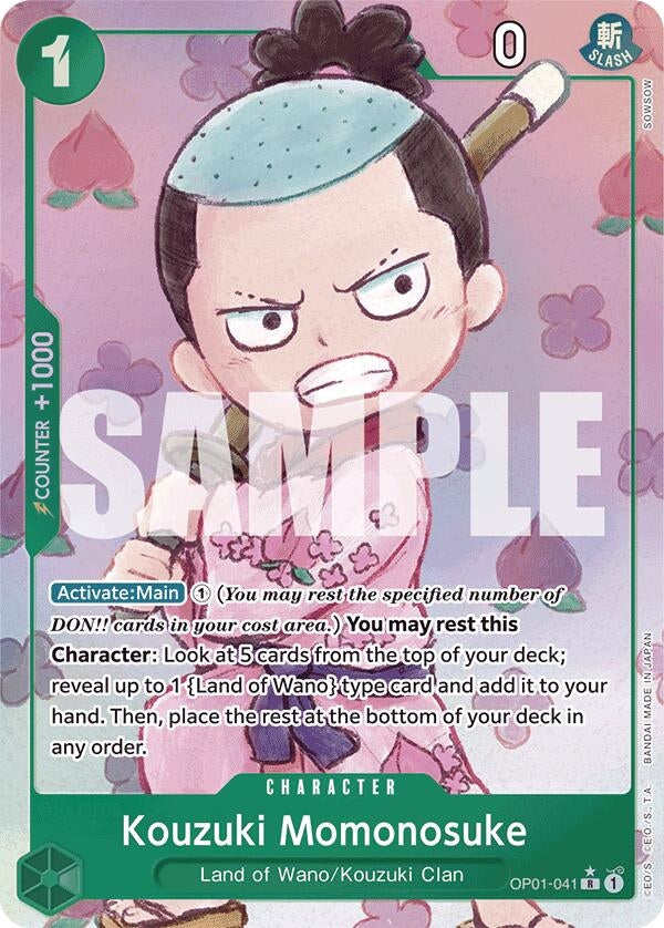 Kouzuki Momonosuke (Alternate Art) (SOWSOW) (1041) (PRB-01) - One Piece Card Game Single
