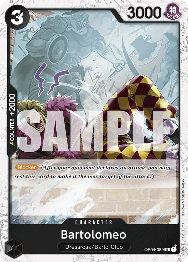 Bartolomeo (OP04-089) (Alternate Art) (Koushi Rokushiro) (4089) (PRB-01) - One Piece Card Game Single