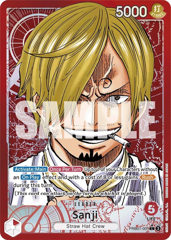 Sanji (PRB01-001) (Alternate Art) (1001) (PRB-01) - One Piece Card Game Single