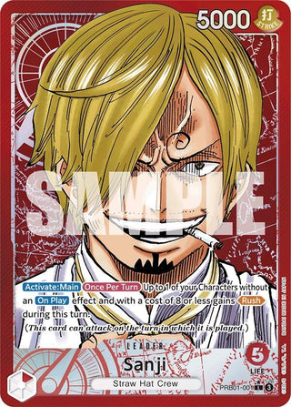 Sanji (PRB01-001) (Alternate Art) (1001) (PRB-01) - One Piece Card Game Single