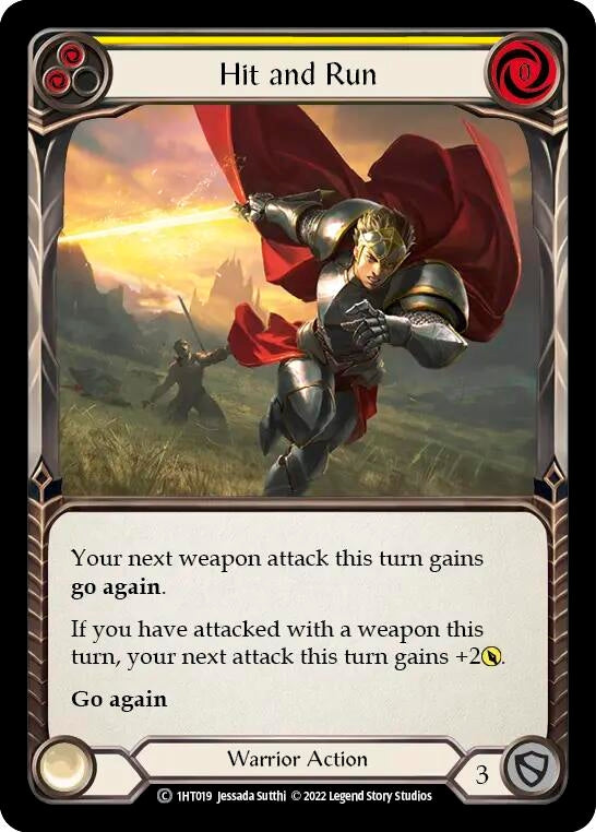 Hit and Run (Yellow) (1) - Flesh and Blood TCG Single