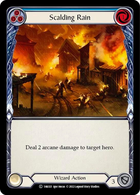 Scalding Rain (Blue) (1) - Flesh and Blood TCG Single