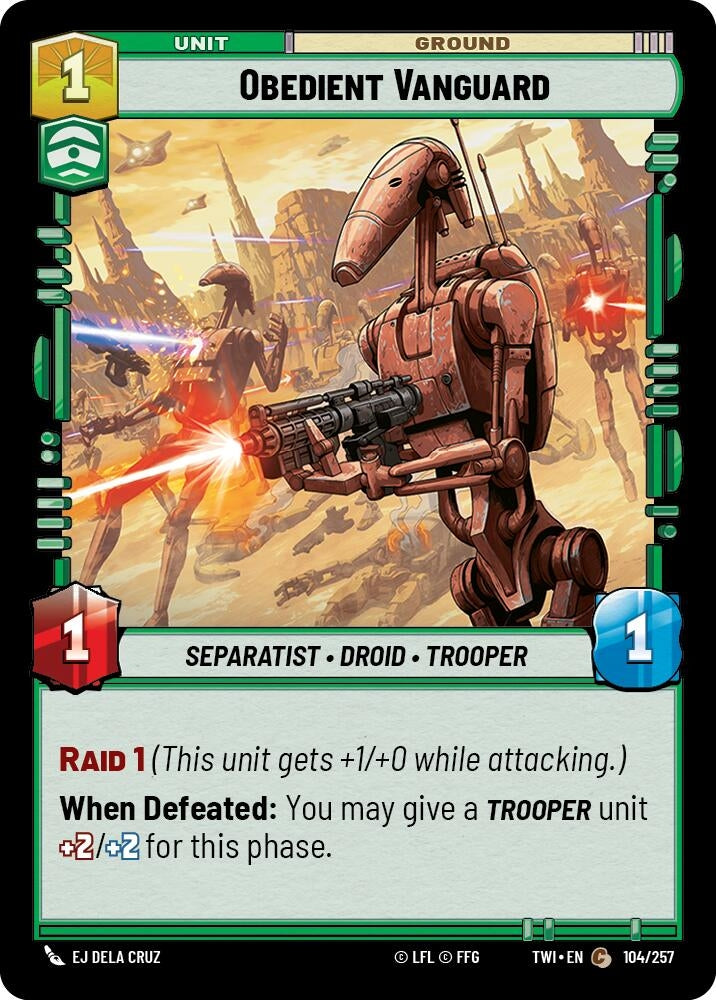 Obedient Vanguard (104) (TOR) - Star Wars: Unlimited Single