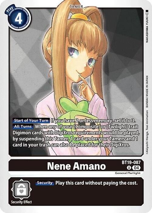 Nene Amano (19087) [BT18-20] - Digimon Card Game Single