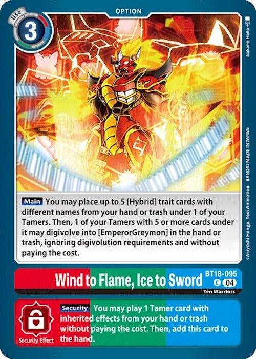 Wind to Flame Ice to Sword (18095) [BT18-20] - Digimon Card Game Single