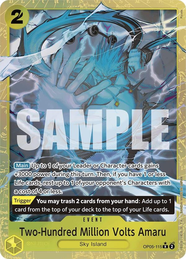 Two-Hundred Million Volts Amaru (Alternate Art) (5115) (PRB-01) - One Piece Card Game Single