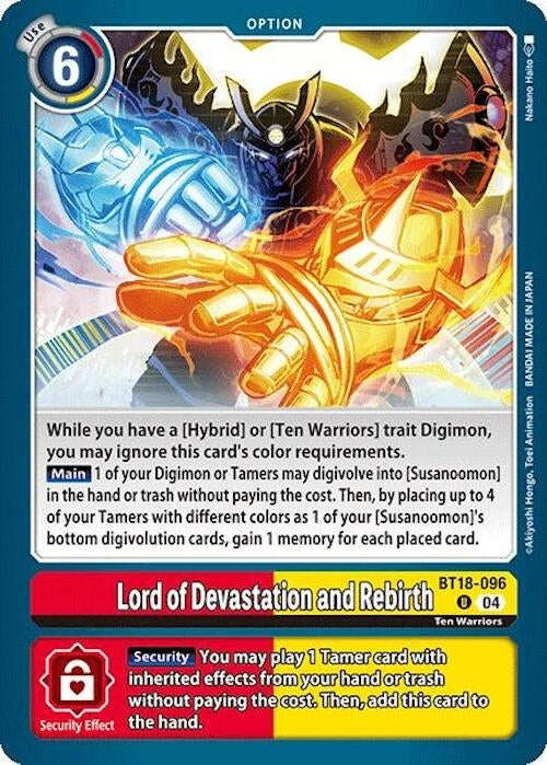 Lord of Devastation and Rebirth (18096) [BT18-20] - Digimon Card Game Single