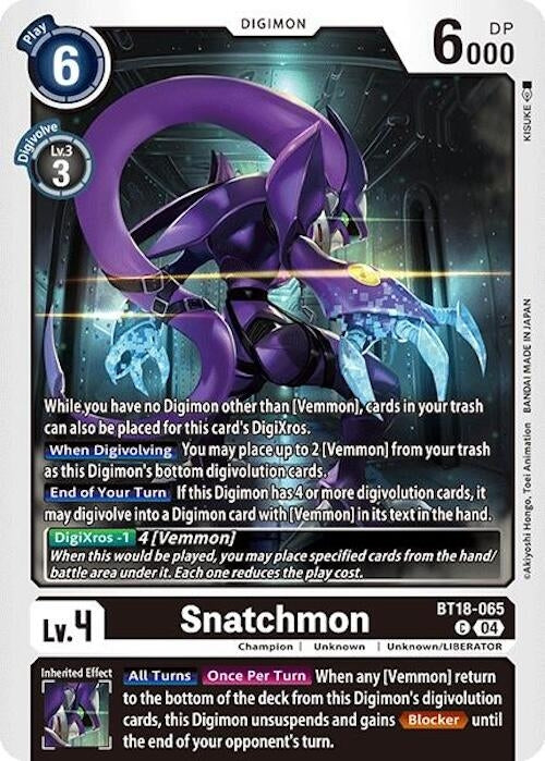 Snatchmon (18065) [BT18-20] - Digimon Card Game Single