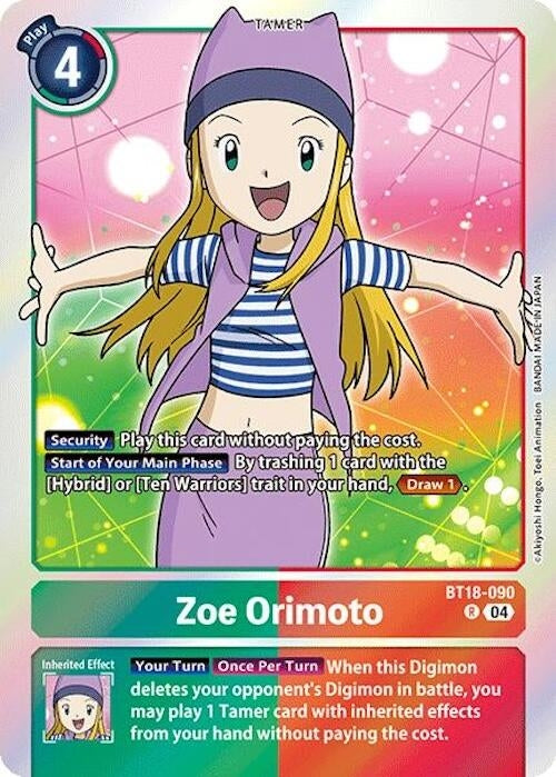 Zoe Orimoto (18090) [BT18-20] - Digimon Card Game Single