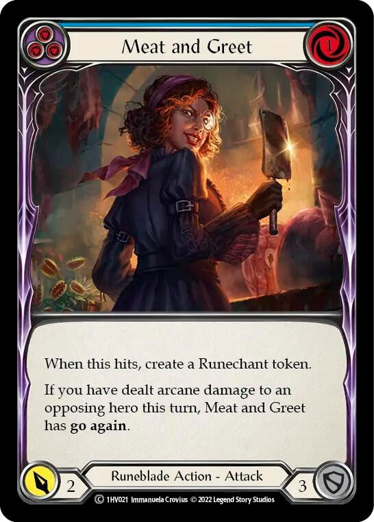Meat and Greet (Blue) (1) - Flesh and Blood TCG Single