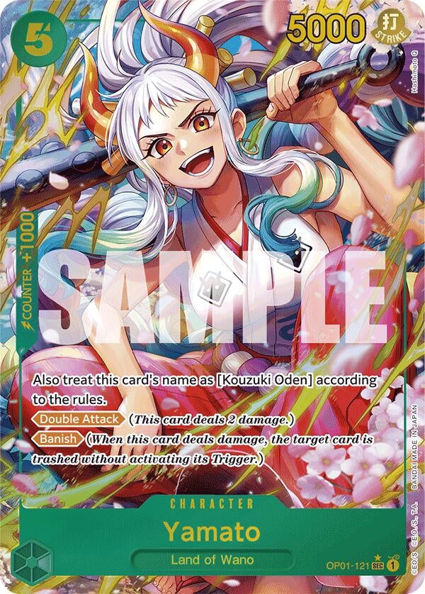 Yamato (Alternate Art) (Hashimoto Q) (1121) (PRB-01) - One Piece Card Game Single