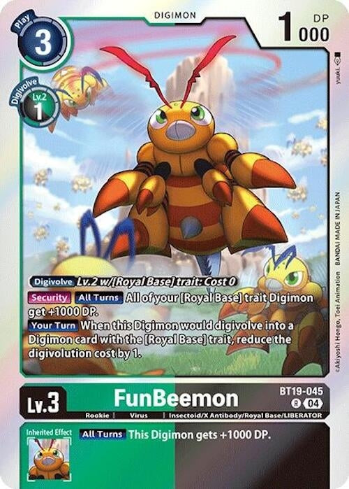 FunBeemon - BT19-045 (19045) [BT18-20] - Digimon Card Game Single