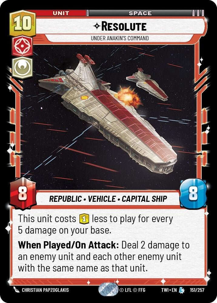 Resolute - Under Anakin’s Command (151) (TOR) - Star Wars: Unlimited Single