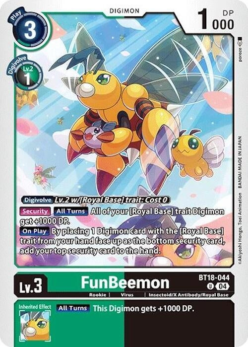 FunBeemon - BT18-044 (18044) [BT18-20] - Digimon Card Game Single