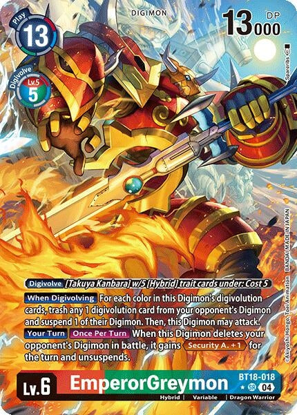 EmperorGreymon (Alternate Art) (18018) [BT18-20] - Digimon Card Game Single