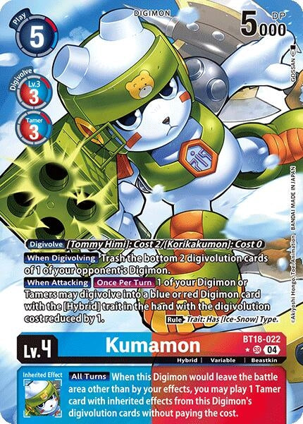 Kumamon (Alternate Art) (18022) [BT18-20] - Digimon Card Game Single