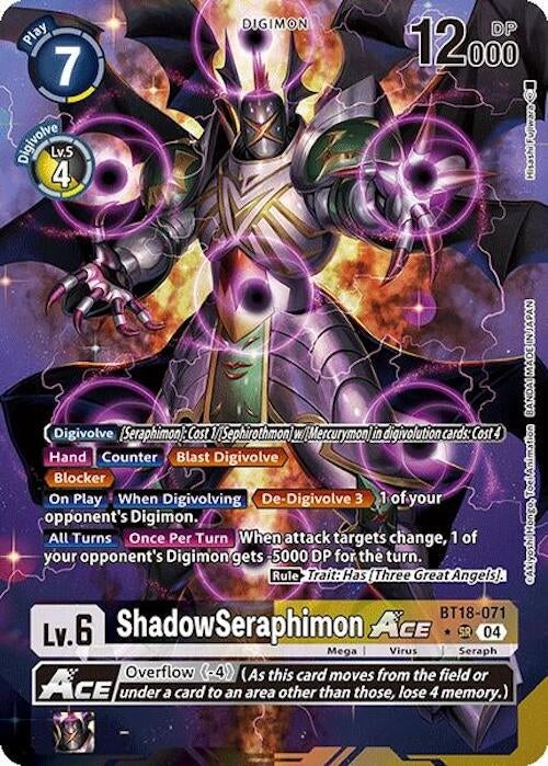 ShadowSeraphimon ACE (Alternate Art) (18071) [BT18-20] - Digimon Card Game Single
