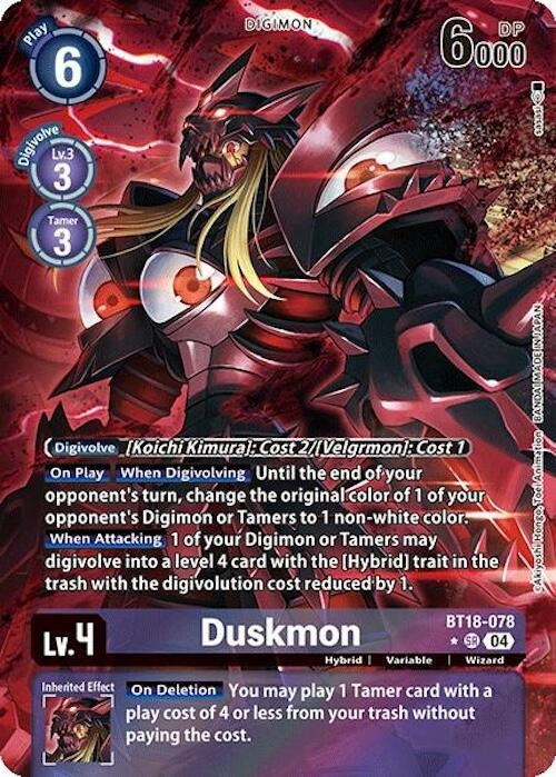 Duskmon (Alternate Art) (18078) [BT18-20] - Digimon Card Game Single
