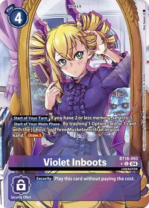 Violet Inboots (Alternate Art) (18093) [BT18-20] - Digimon Card Game Single