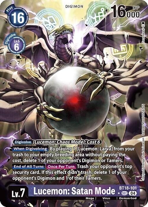 Lucemon: Satan Mode (Alternate Art) (18101) [BT18-20] - Digimon Card Game Single