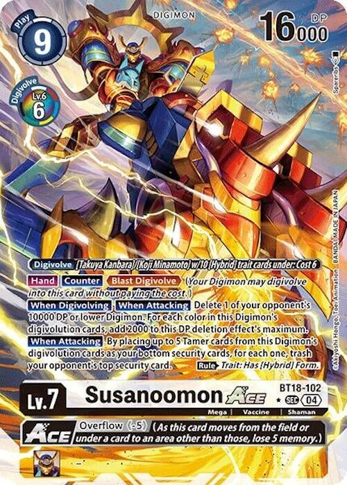 Susanoomon ACE (Alternate Art) (18102) [BT18-20] - Digimon Card Game Single