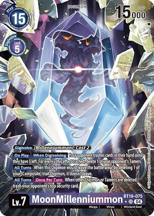 MoonMillenniummon (Alternate Art) (19075) [BT18-20] - Digimon Card Game Single