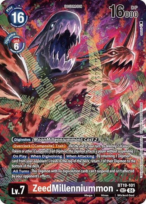 ZeedMillenniummon (Alternate Art) (19101) [BT18-20] - Digimon Card Game Single