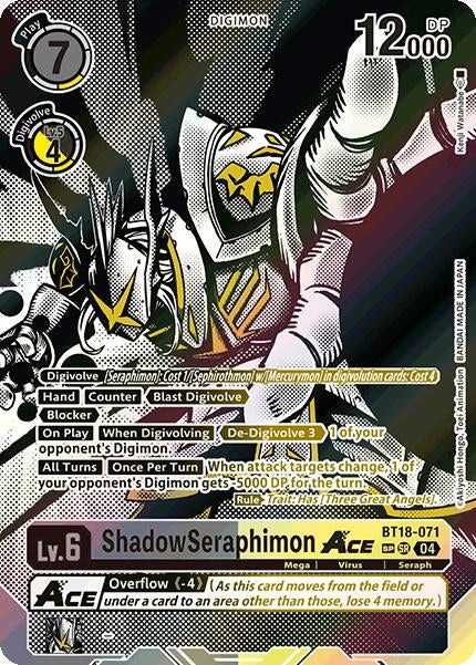ShadowSeraphimon ACE (Textured) (18071) [BT18-20] - Digimon Card Game Single