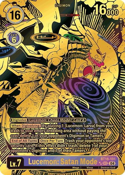 Lucemon: Satan Mode (Textured) (18101) [BT18-20] - Digimon Card Game Single