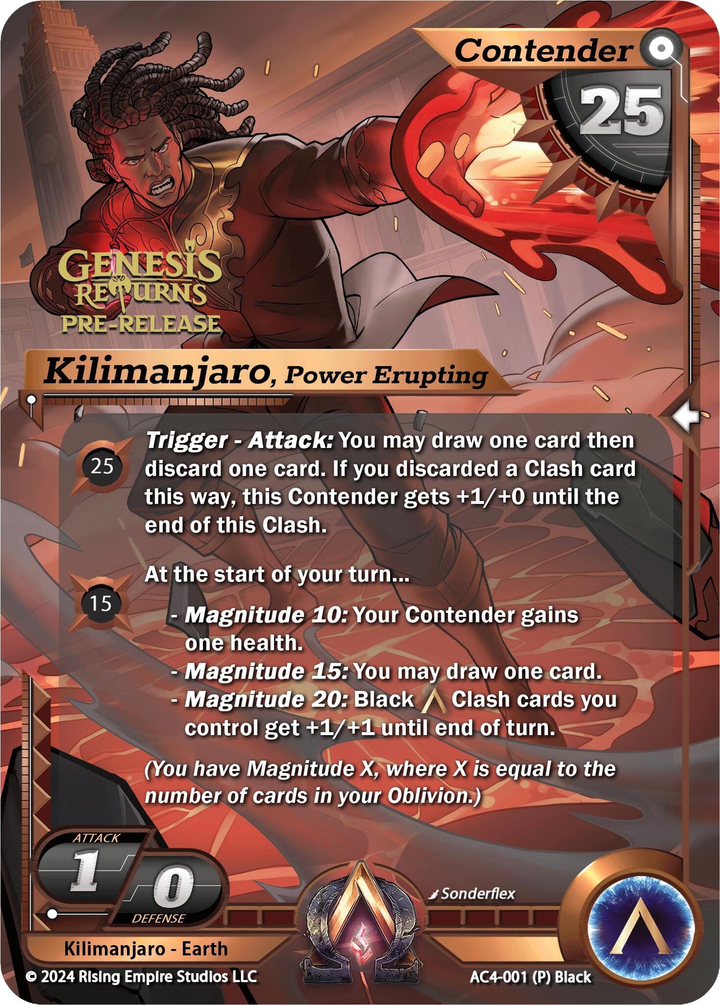 Kilimanjaro Power Erupting (Pre-Release) (4001) [AC4] - Alpha Clash Single